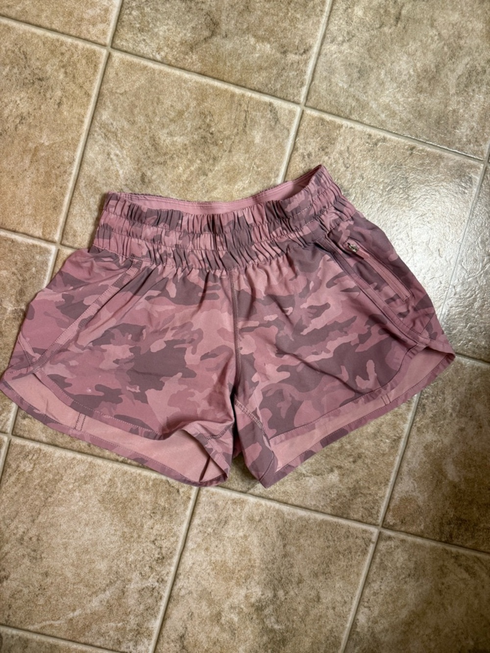 Lululemon Hotty Hot shorts in the Incognito Camo Pink Taupe Multi colorway